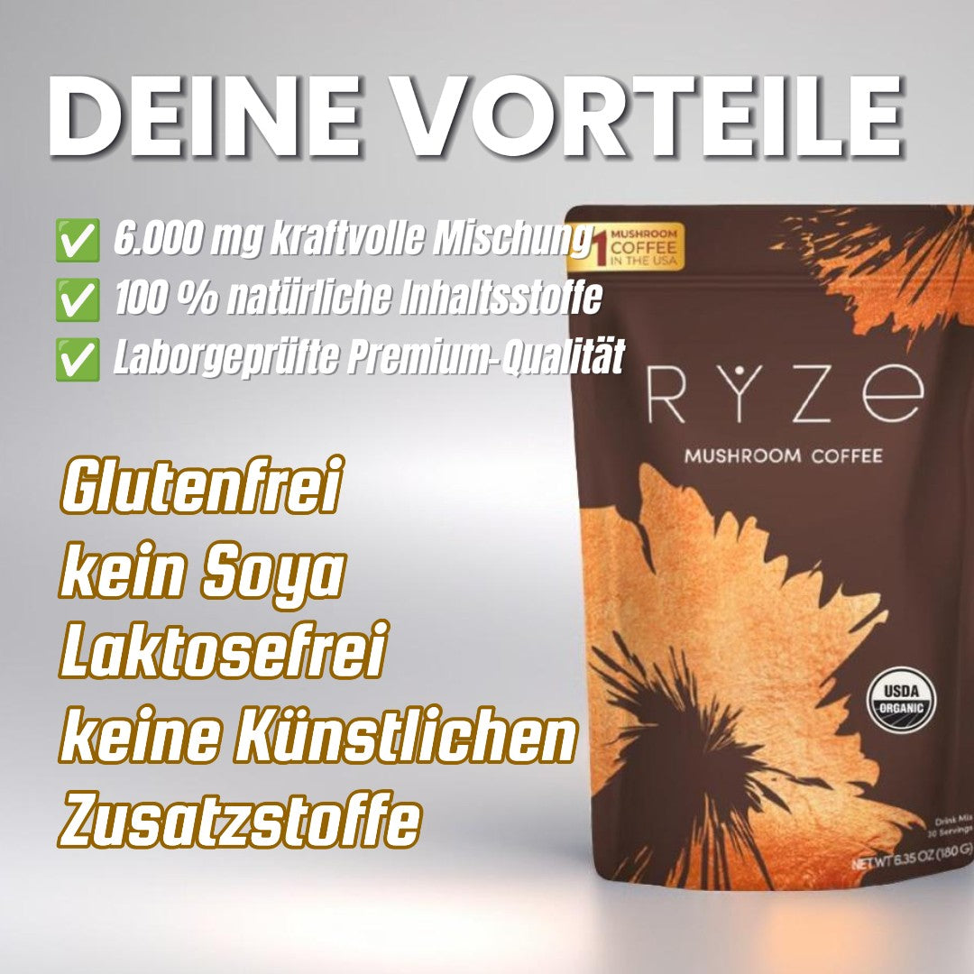 🌱 RYZE Mushroom Coffee – Deine tägliche Dosis Klarheit & Fokus